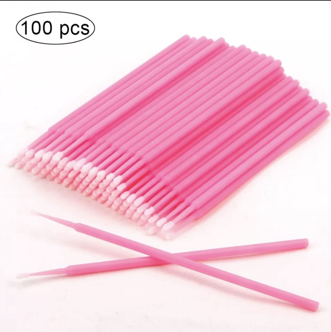 Micro-Brush din bumbac Pachet 100 de bucati Culoare Rox